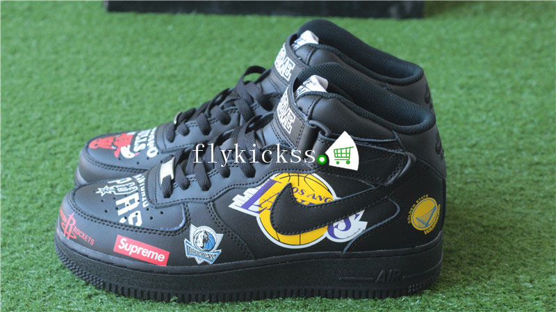 Supreme x NBA Nike Air Force 1 Mid Black